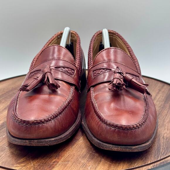 ALLEN EDMONDS Maxfield Brown Leather Tassel 12B Men\'s Dress Shoes Loafers main image 11
